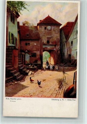 Dilsberg sign Richard Starcke - Altes Tor - Ziegenhirtin