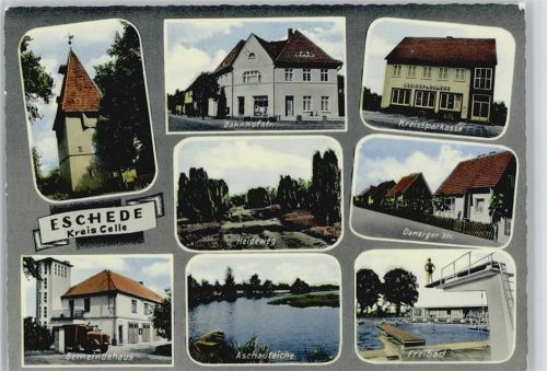 Eschede Gemeindehaus Bahnhofstr. Heideweg Aschauteich Freibad Danzigerstr. Kreissparkasse