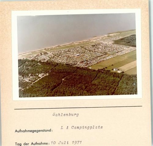 Sahlenburg Campingplatz Foto montiert auf Karton
