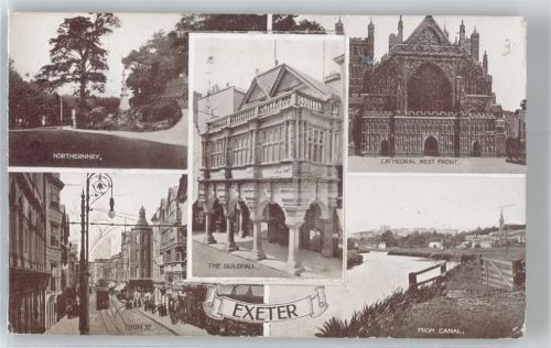Exeter Northernhey, High Street, Guildhall, Cathedral West FRont, Canal
