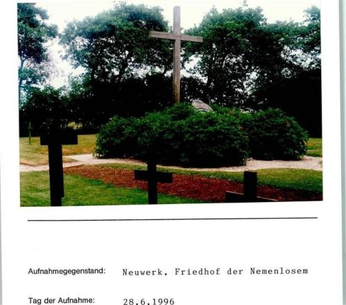 Hamburg-Insel Neuwerk Foto montiert auf Karton Friedhof der Namenlosen