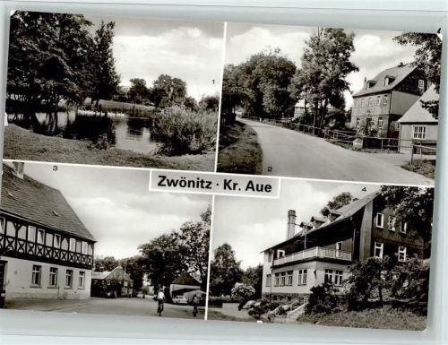 Zwönitz 1982 Am Mühlenteich Thomas Müntzer Straße Bethlehemstift Teilansicht