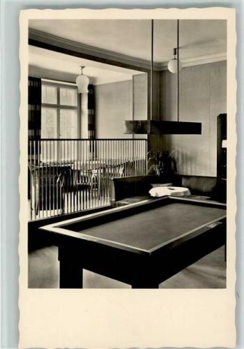 Oberstdorf Dr. L. Saathoff's Kuranstalt Stillachhaus Innenaufnahme Billardtisch
