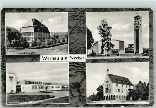 Wernau Kath. Kirche Schloß Großwäscherei Rathaus