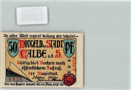 Calbe Notgeldschein Rathaus