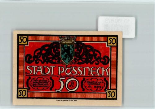 Pößneck Notgeld Marktplatz