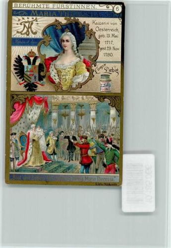 Berühmte Fürstinnen, Maria Theresia, , Sammelbild Liebig