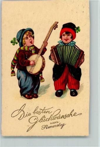 1932 Namenstag - Kinder musizieren AK