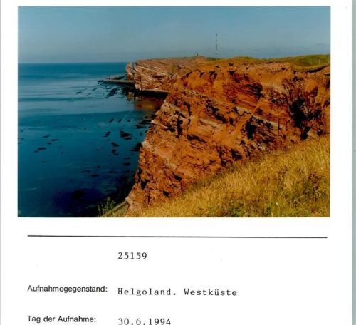 Helgoland Westküste Foto montiert auf Karton