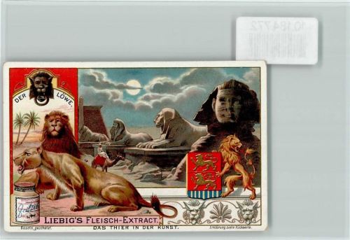 Das Tier in der Kunst, Löwe, Wappen, Sammelbild Liebig Kunst