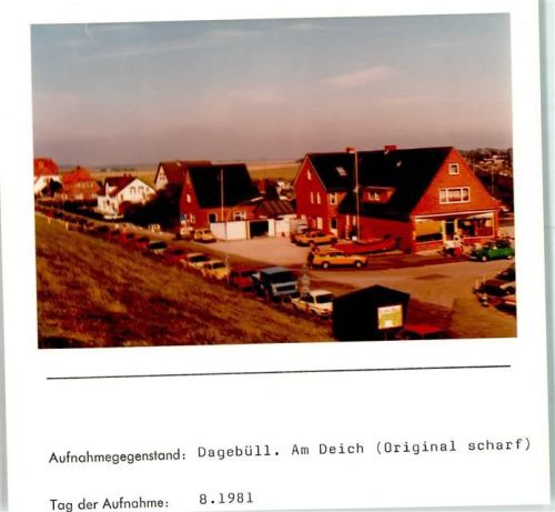 Dagebüll Am Deich Foto montiert auf Karton