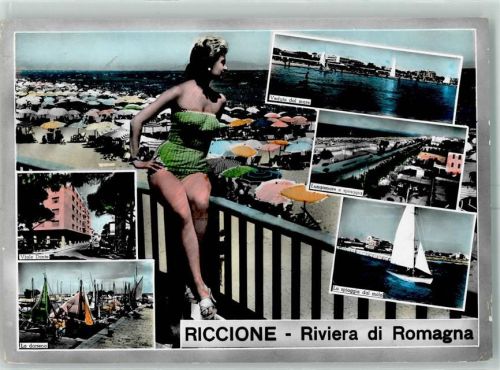Riccione Segelboot Strand Viale Dante La darsena