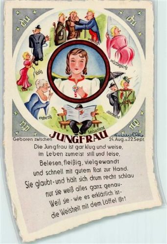 1955 Verlag Lengauer Nr. 1279 - Jungfrau
