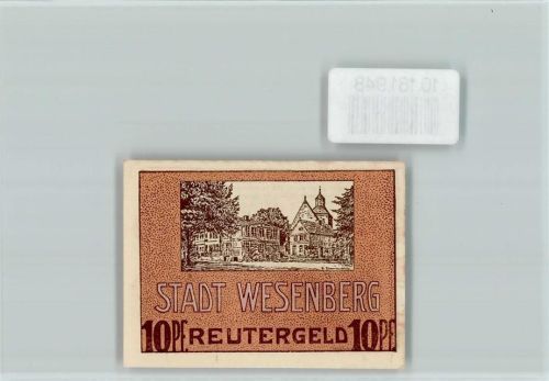 Wesenberg Notgeld Reutergeld