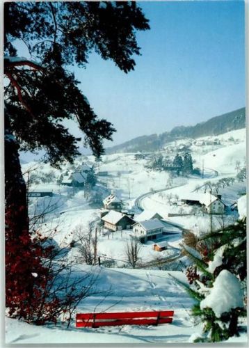 Endenburg Rückseite mit Abschürfungen bzw Kleberesten Winter Landschaft