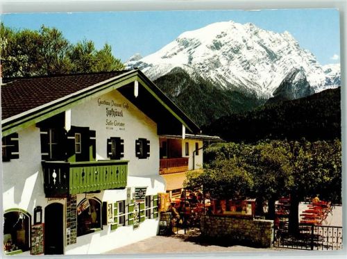 Ramsau Gasthaus Pension Zipfhäusl mit Watzmann