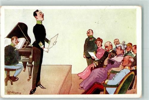 Verlag BKW Serie 827-3 Karikatur Militär Österreich AK