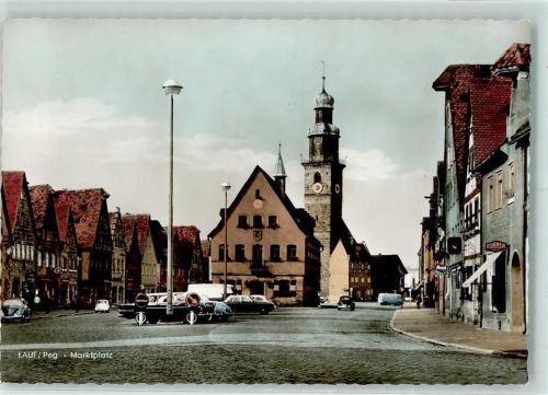 Lauf Marktplatz Rückseite mit Abschürfungen bzw Kleberesten