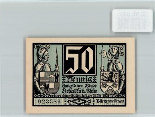 Schalkau Notgeld Ritter Mann wird gehängt