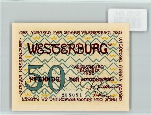 Westerburg Notgeld Schloss