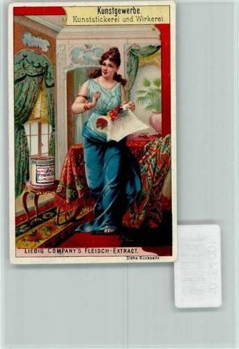 Kunstgewerbe - Kunststickerei - Sammelbild Liebig Sticken