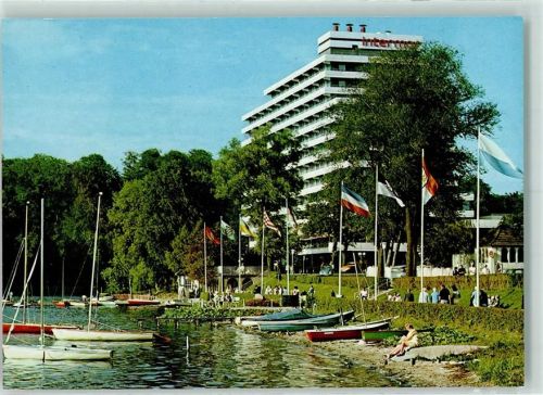 Bad Malente-Gremsmühlen Rückseite mit Abschürfungen bzw Kleberesten Hotel Intermar Segelschiffe