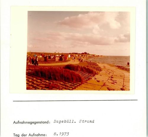 Dagebüll Strand Foto montiert auf Karton