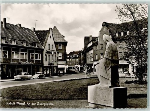 Bocholt Rückseite mit Abschürfungen und Kleberesten An der Georgskirche