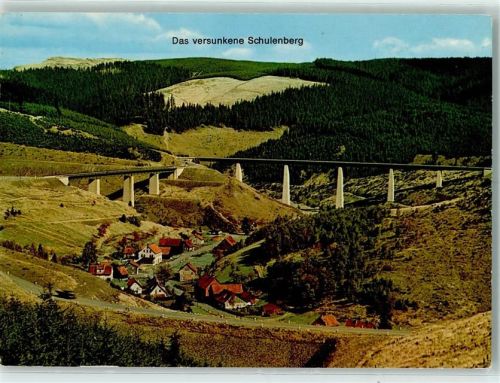 Schulenberg Das versunkene Schulenberg Vor der Überflutung Rückseite mit Abschürfungen bzw Kleberesten