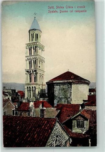 Split 1910 Duomo col campanile AK