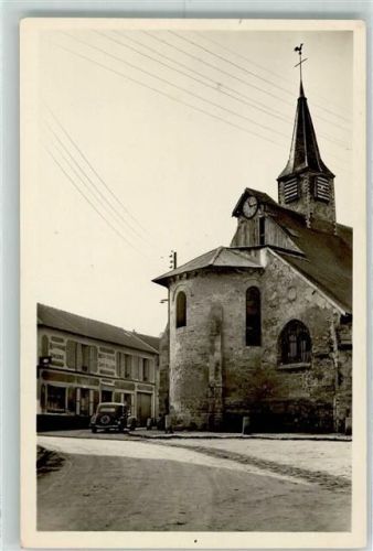 Orry-la-Ville 1940 - 1950 Hotel du Centre et Eglise AK