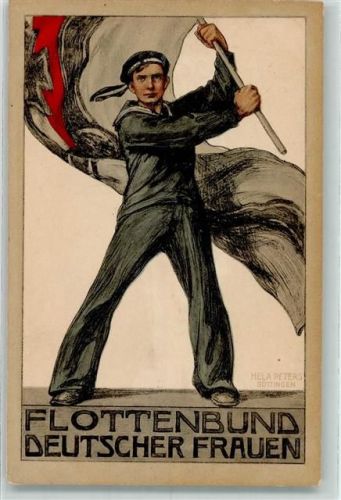 1916 Flottenbund Deutscher Frauen sign. Marine AK
