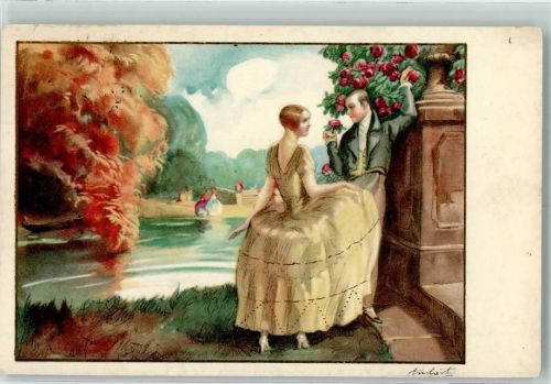 1928 Italienische Kunst AK Ambart?
