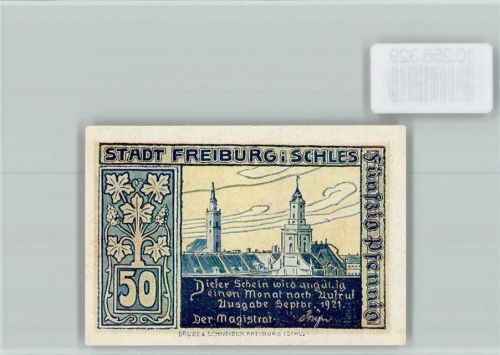 Freiburg i. Schles. Notgeld Wanderer Kirche