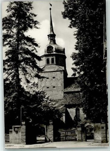 Dahme Rückseite mit Abschürfungen bzw Kleberesten Kirche
