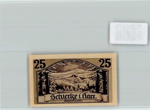 Schierke Notgeld 25 Pfennig Goethe