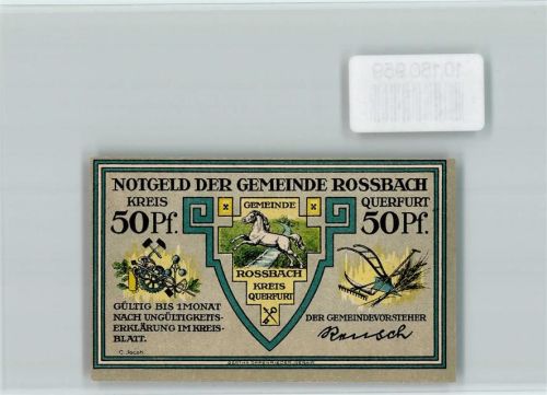 06242 O4201 Roßbach b Merseburg - Notgeld Hauptquartier Friedrich des Grossen