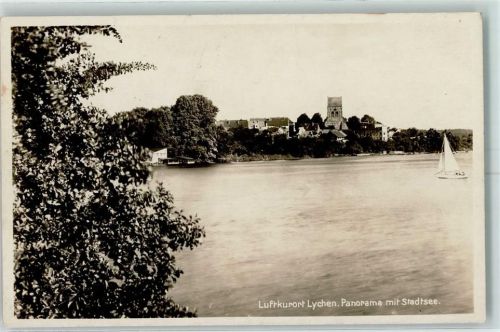 17279 O2093 Lychen - Stadtsee Segelboot