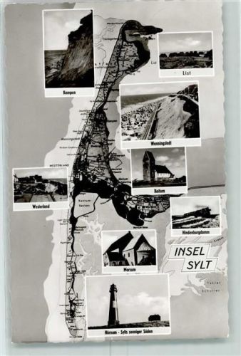 List Landkarte Sylt