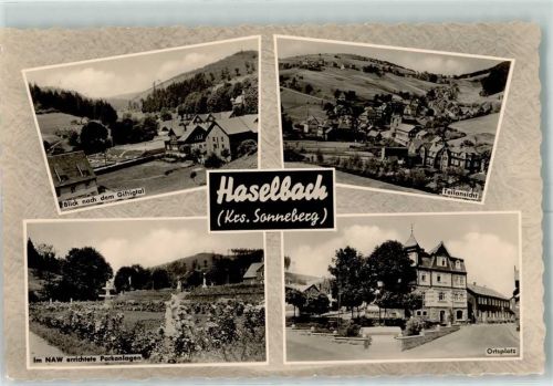 96515 O6401 Haselbach b Sonneberg, Thür - Parkanlagen Ortsplatz Giftigtal