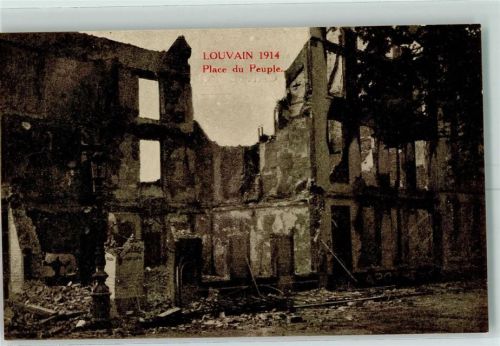 Leuven WK I Place du Peuple 1914