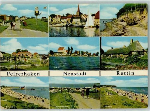 Rettin Promenade Hafen Ufer Minigolf Strand Altes Haus Campingplatz