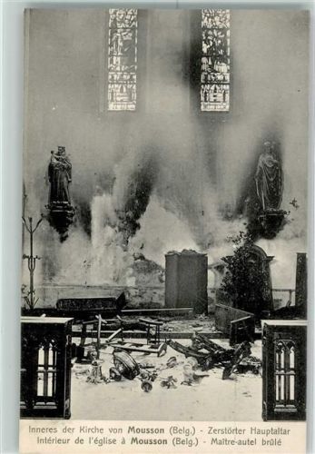 Mousson Kirche zerstört WK I