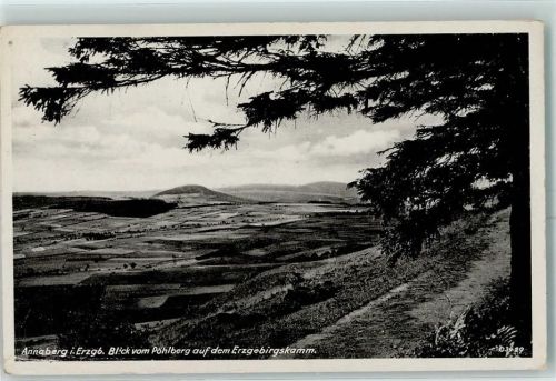 Annaberg-Buchholz Blick vom Pöhlberg auf dem Erzgebirgskamm