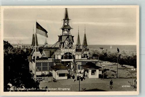 Seebad Heringsdorf Seebrücken Eingang Stempel Seebad