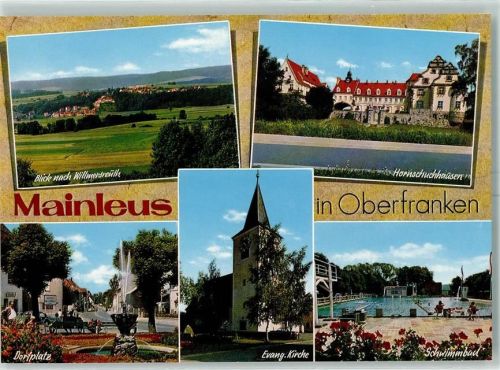 Mainleus Dorfplatz Schwimmbad Ev. Kirche Hornschuchhausen