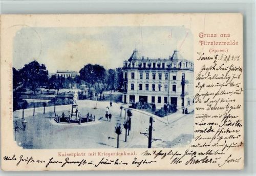 Fürstenwalde 1901 Kaiserplatz Kriegerdenkmal