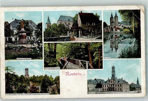 Rochlitz Schloss Rathaus Fr. Aug. Denkmal