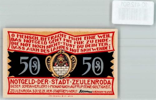 Zeulenroda Notgeld