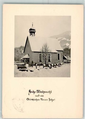 Langenwang Kapelle Winter Weihnachts- und Neu Jahr Karte